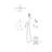 2-Function High-Pressure Rainfall Shower System, Tub Faucet Set