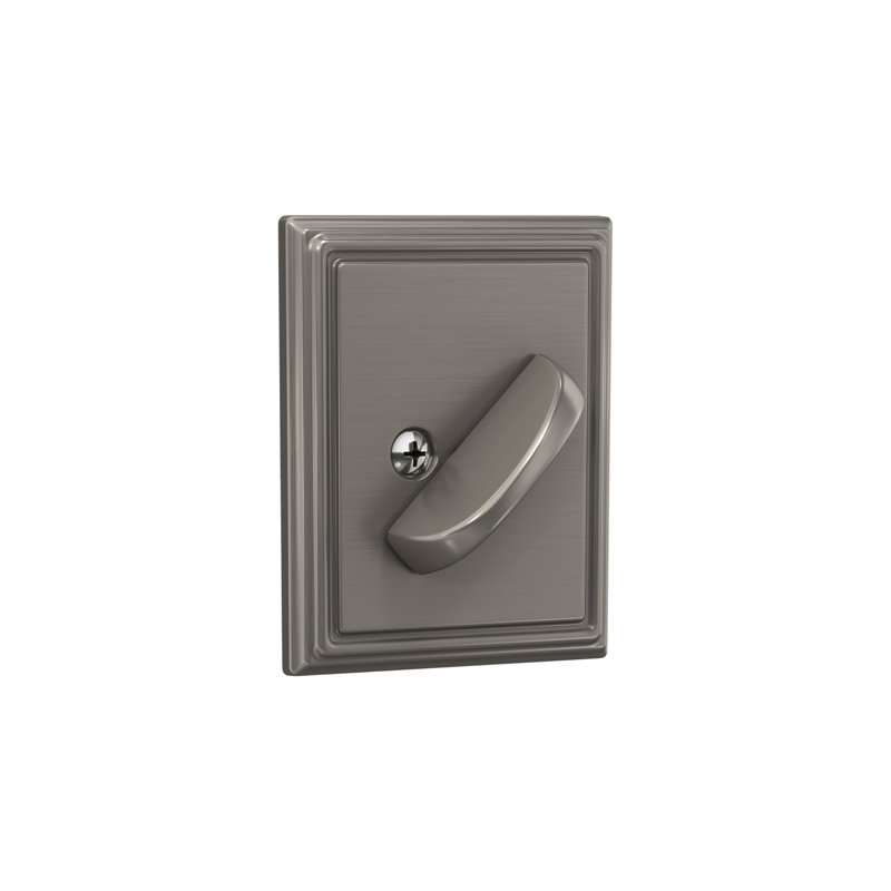 Single Cylinder Deadbolt with Addison Trim, Satin Nickel