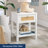 Degolyer Nightstand With Open Storage In White/Rattan