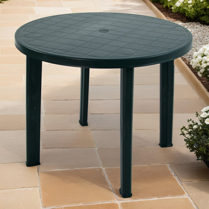 Revello Round Garden Table, Green