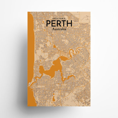 «Perth City Map», impression