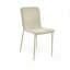 49cm H Polyester Upholstered Full Back Side Chair in Cream