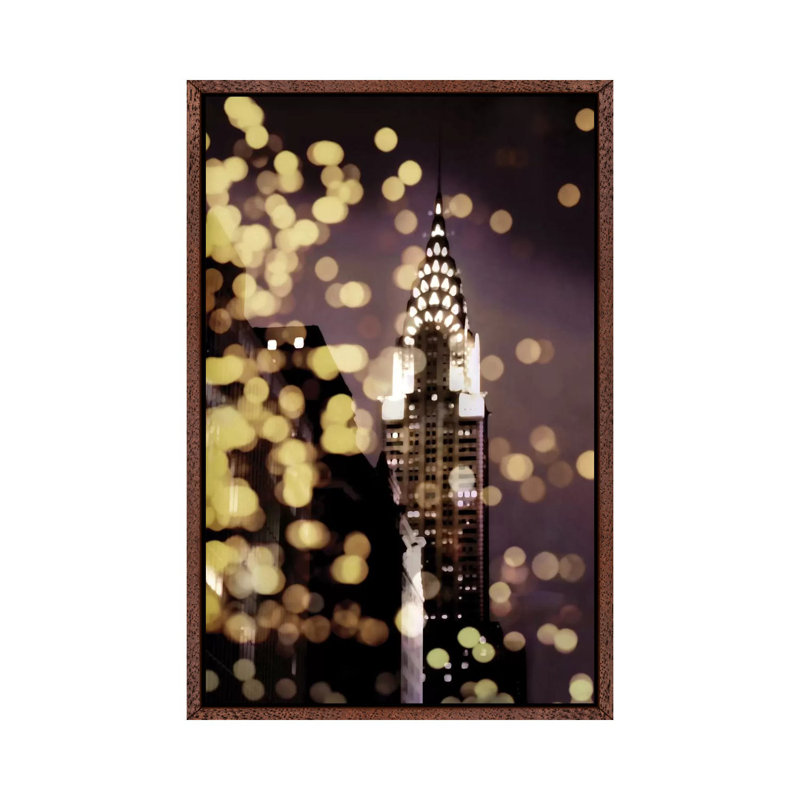Icon-NYC by Kate Carrigan - Print on Canvas, Classic Brown Wood Framed Canvas, 101.6 cm H x 66.04 cm W