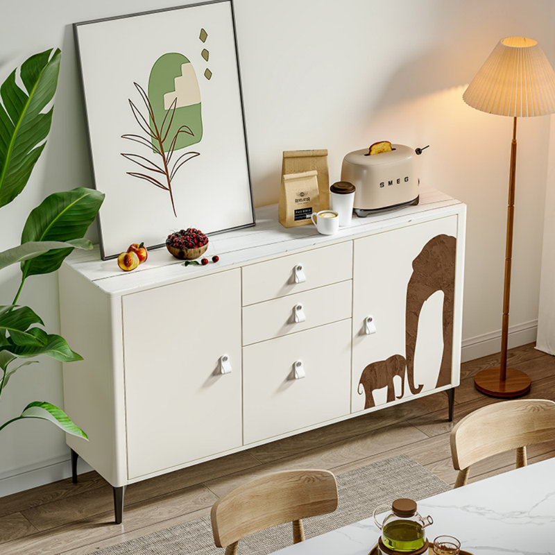 Cream-Style Simple Sideboard