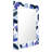 "Cerulean Strokes"Rectangular Beveled Mirror on Free Floating Reverse Printed Tempered Art Glass-380255101