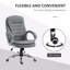 Fauteuil de direction à haut dossier et hauteur réglable, gris