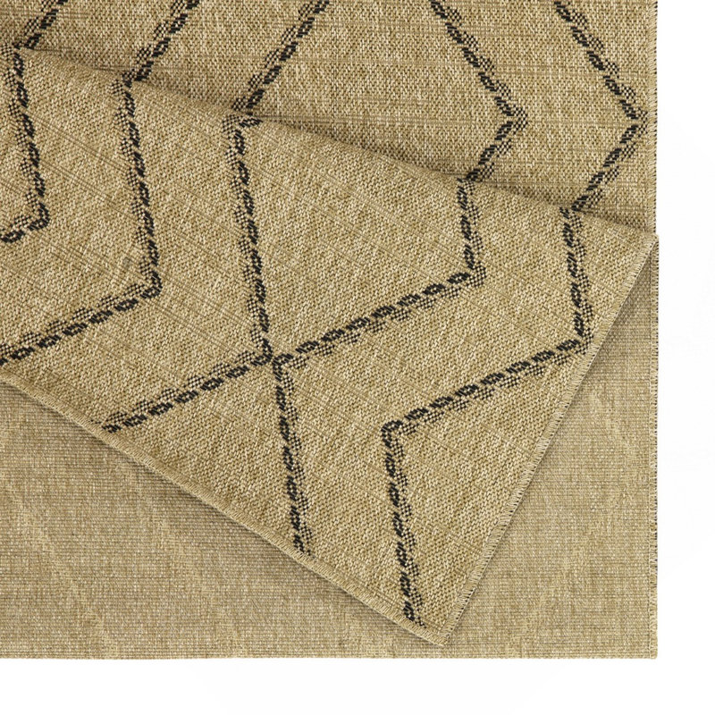 Black 5 Ft. 3 In. X 7 Ft. 3 In. Indoor/Outdoor Area Rug, Rectangle 5'3" x 7'3"