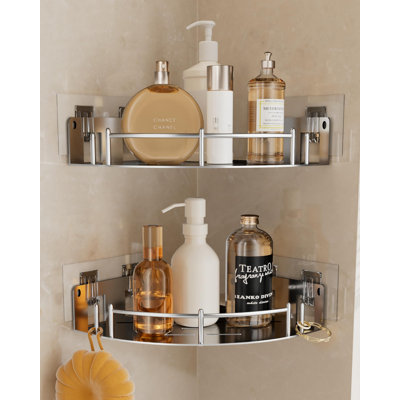 Corner Shower Caddy, Stainless Steel 304, Wall Mounted Shower Organizer with Nail Free Adhesive(2 Pack)