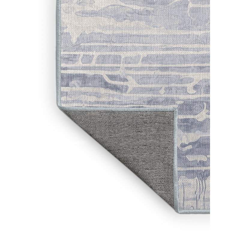 Tapis bleu lavable à la machine
