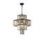 Lustre en cristal moderne à 4 niveaux avec finition noire de 20 po (ampoule non incluse)