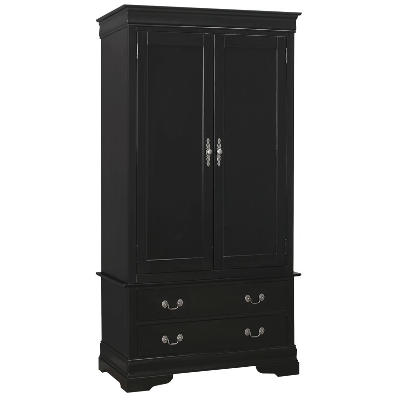 Armoire de rangement élégante en bois, Noir