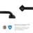 12-Inch Monarch Designer Grab Bar with Square Flanges, Matte Black Stainless Steel