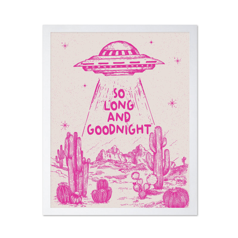 So Long And Goodnight, Poster, White Framed, 16"H x 20"W