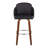 Dahlia 30" Contemporary Fixed-Height Barstool In Walnut Wood And Faux Leather With Round Chrome Footrest By Lumisource - Set Of 2-114850900
