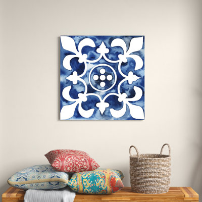 " Cobalt Tile III " Acrylic Painting