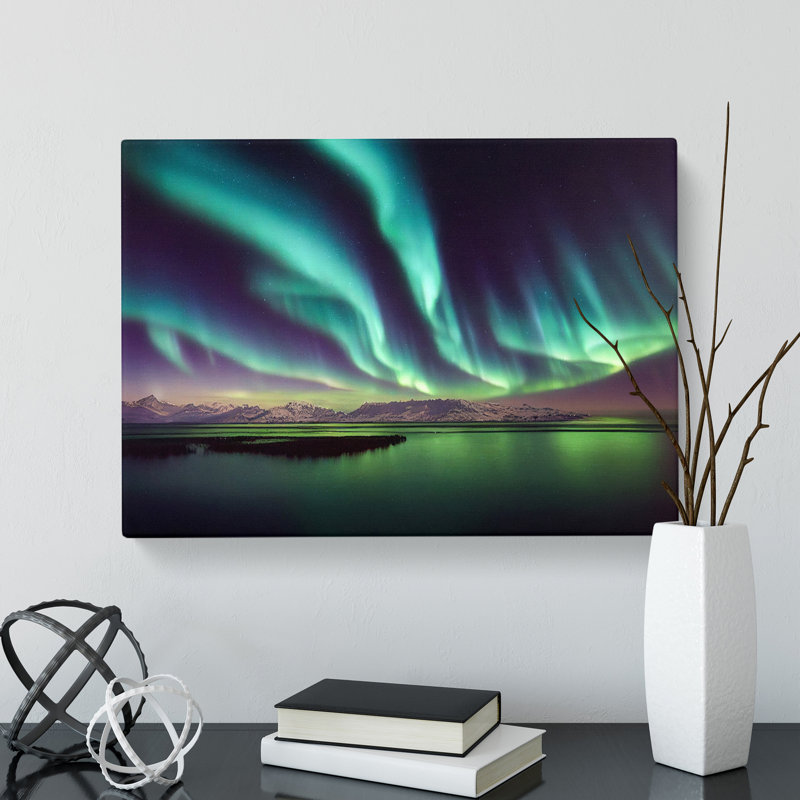 Aurora Borealis View - Wrapped Canvas, 40cm H x 60cm W x 3cm D