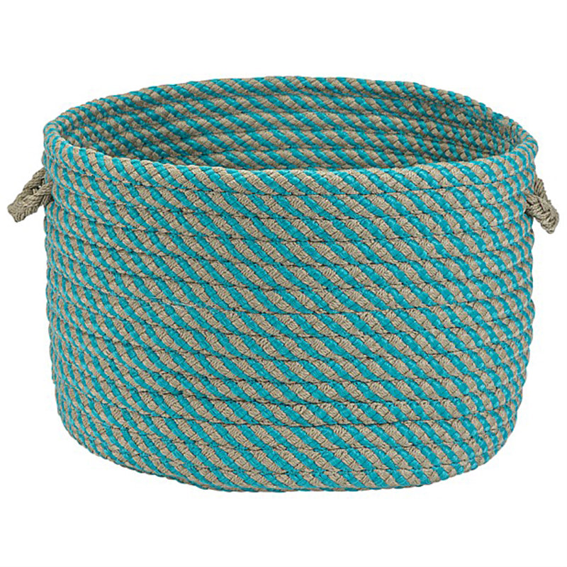 Panier Anthea, H 12 po x l 15 po x P 15 po, Bleu sarcelle
