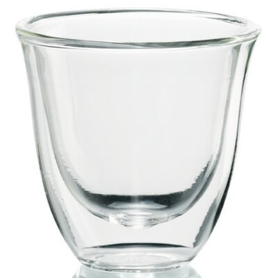 De'Longhi Double Walled Thermo Espresso Glasses, Set of 2, Regular, Clear, 60 milliliters -  DeLonghi, DLSC310