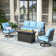 Tapasi 5 - Person Patio Conversation Set with Swivel Lounge Chairs &  Firepit Table