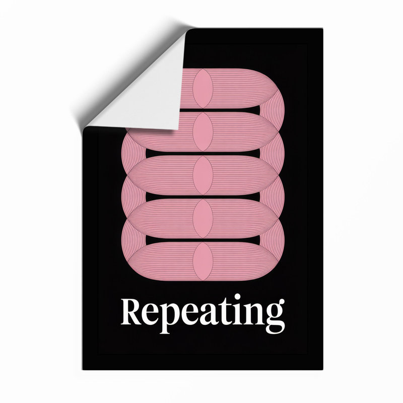 Repeating Rhythms Typography - Print, Unframed, A4 - 29.7 x 21.0 cm