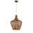 Almendarez 1-Light Rattan Pendant with Brass Finish