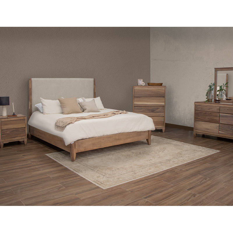 Parota Nova Upholstered Platform Bed