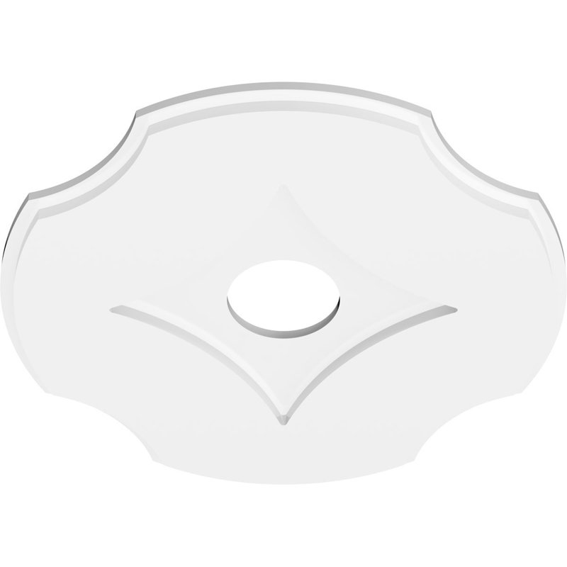 20"OD x 4"ID x 7"C x 1"P Percival Architectural Grade PVC Contemporary Ceiling Medallion, 1" H x 20" W x 20" D