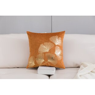 Flanigan Square Cotton Pillow Cover & Insert Gracie Oaks Color: Orange