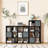 Bookshelf with Storage Bins, 9-Cube Storage Organizer Wooden Bookcase Open Book Shelf-1904721145