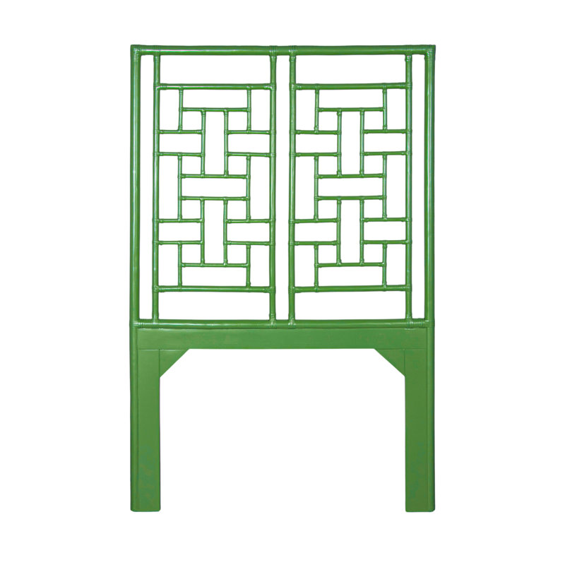 Ohana Rattan Open-Frame Headboard, Bright Green, Twin