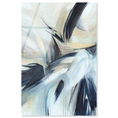 «Layered Shadows» acrylique, art abstrait vert par Art Remedy, prêt à être accroché