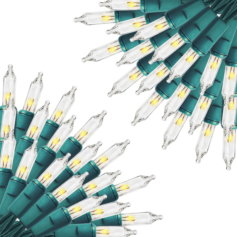 Guirlande de Noël 100 lumières multicolores de 100 lumières, mini Edinger d'intérieur de 26,5 pi avec espacement de 3 pouces, connectable et homologué UL