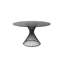 Vortex Round Table with Glass Top and Central Metal Base-34834498