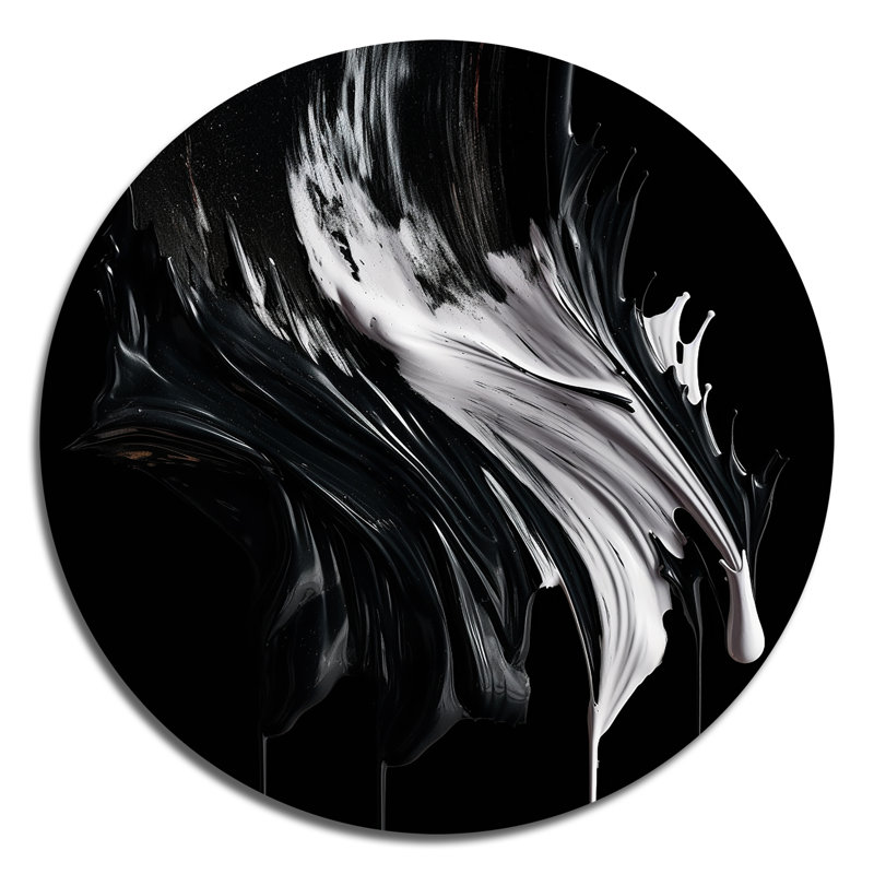 Exploration des profondeurs du marbre noir VI, H 23 po x l 23 po x P 1 po