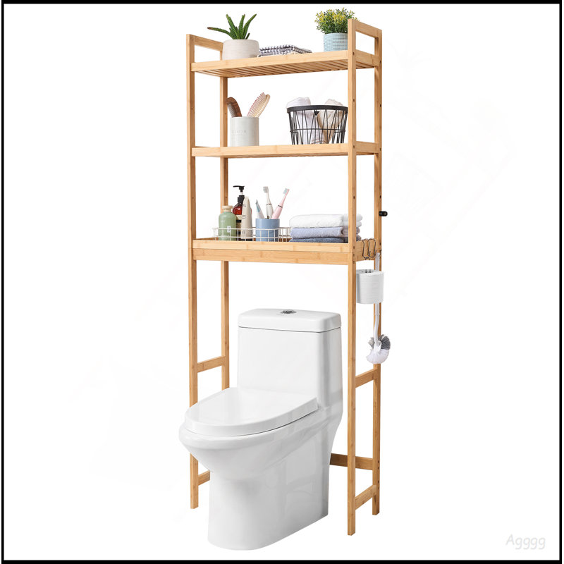 Étagère de rangement pour salle de bain à 3 niveaux au-dessus de la toilette