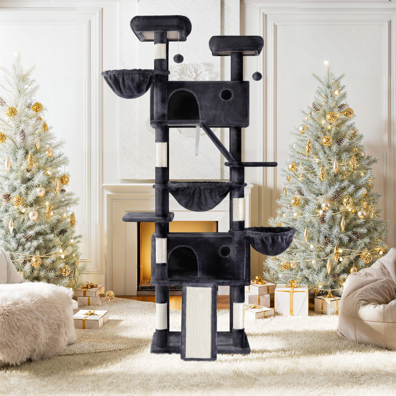 Arbre à chat avec condo H 81,1 po Ifenna , Marine