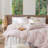 MooMee Striped Duvet Cover Set 100% Washed Cotton Linen Like Textured-117586340-105229475