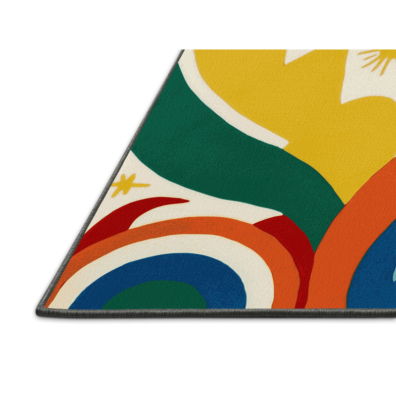 Retro Swagger Rug, Rectangle 4' x 6'