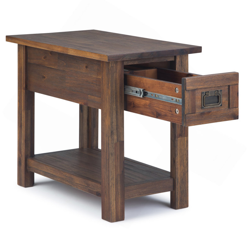 Table d'appoint étroite , Marron foncé