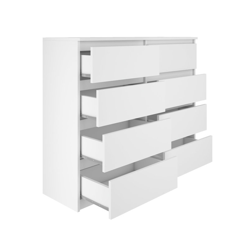 Antonese 100cm W 8 - Drawer Chest of Drawers, White