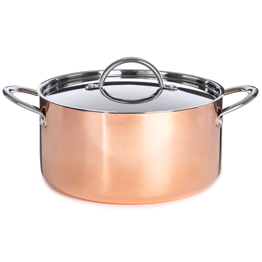 BergHOFF Vintage Tri-Ply 5.75Qt. Copper Dutch Oven with 9.5" Lid BergHOFF