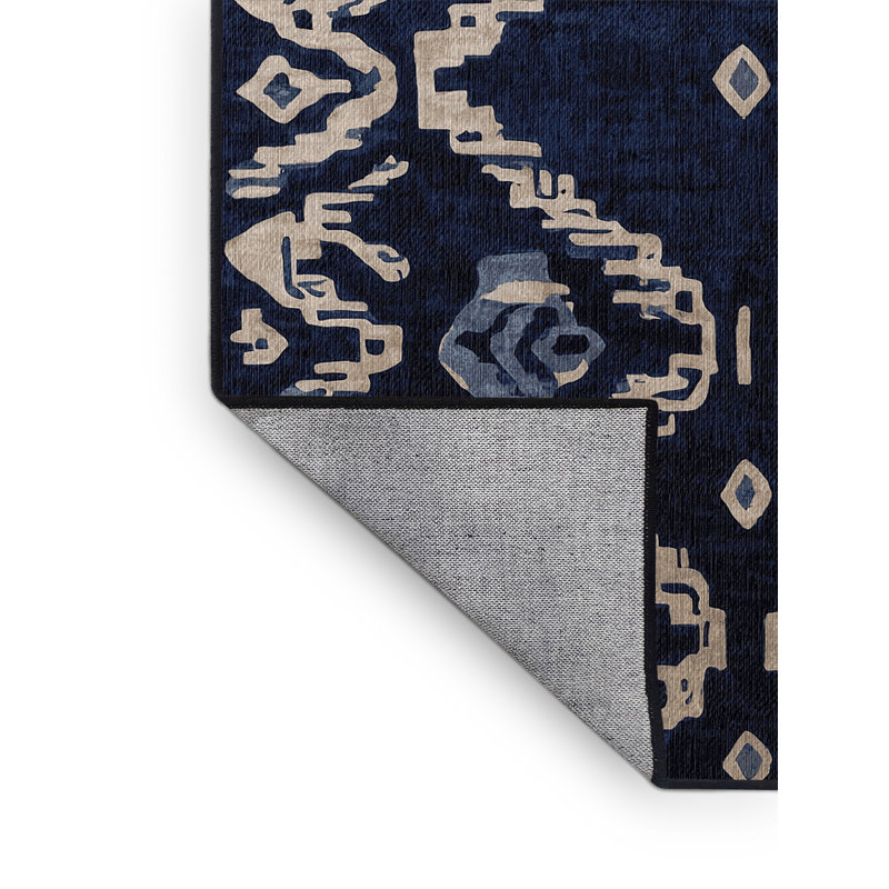 Machine Washable Gray Area Rug, Square 3'