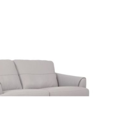 Helena Pearl Gray Leather Loveseat (Assembled)