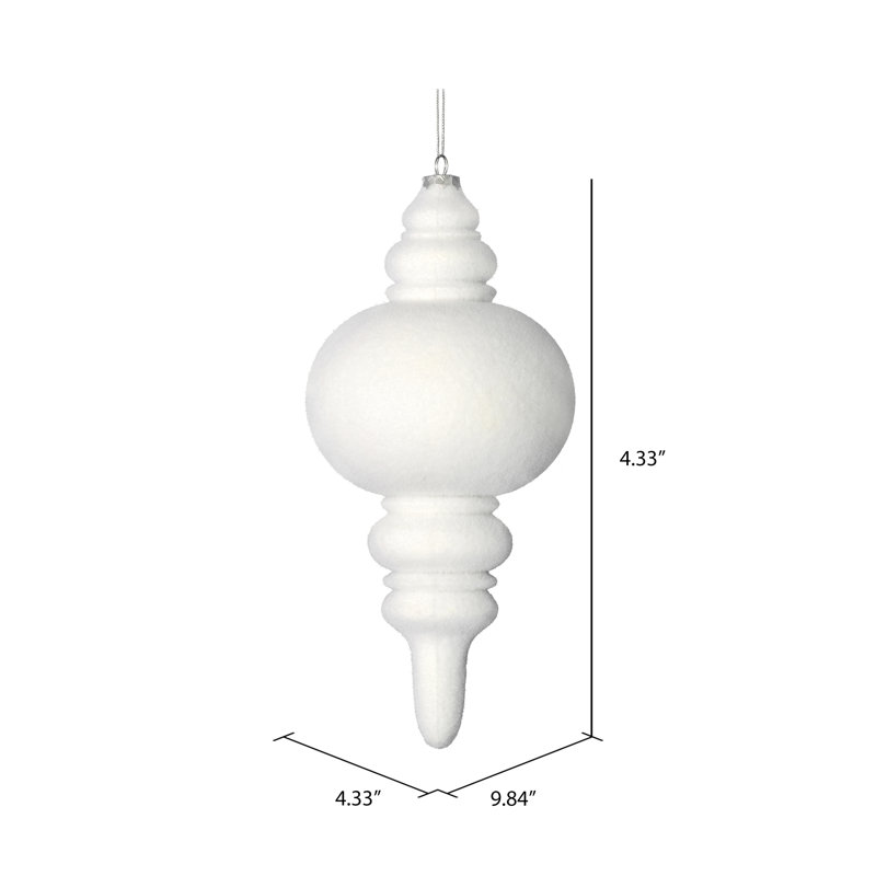 Ornement en forme de fleuron 10 po, Blanc