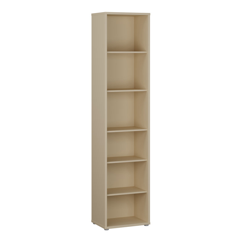Rydar 214.3cm H x 49.8cm W Standard Bookcase, Cream