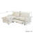3-Piece Modular Linen L-Shaped Power Reclining Sofa With Zero-Gravity And Heated Seats-121084246