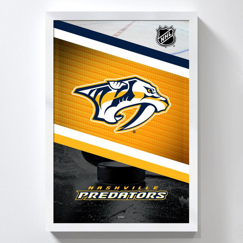 Décoration murale des Predators de Nashville NHL, 36" H x 24" W, Framed Acrylic, White