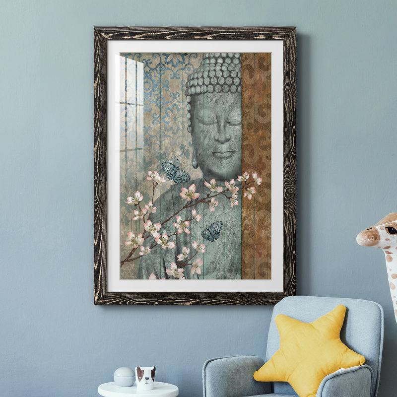 Bouddha - cadre photo, impression, Cadre noir, H 44 po x l 31 po x P 1 po