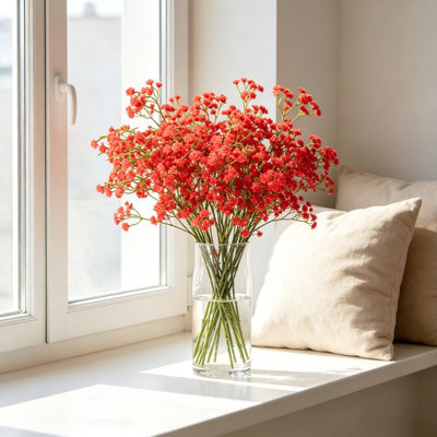 10 bouquets de fleurs de gypsophile artificielle pour fête de mariage, arrangement floral bricolage, décoration, maison, chambre à coucher, jardin, balcon, salon