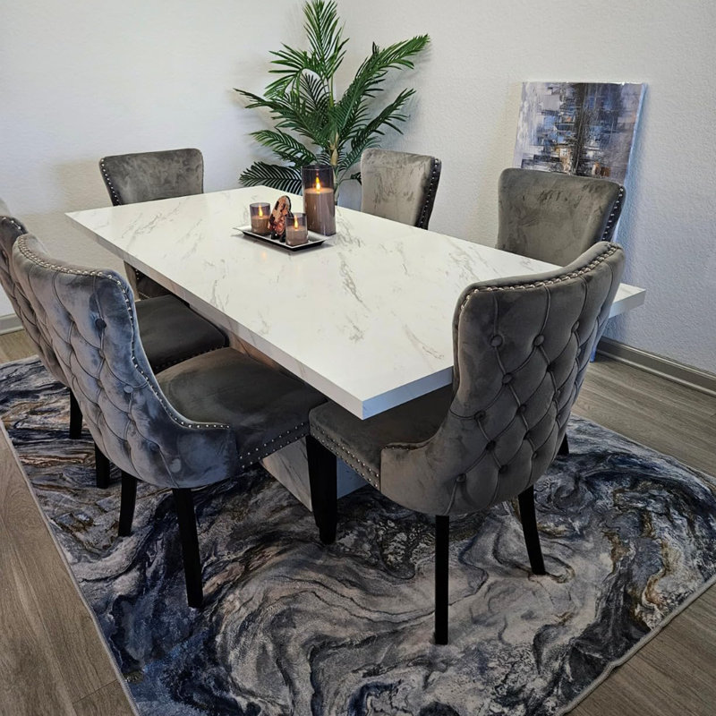 Upholstered Dining Chair, Grey